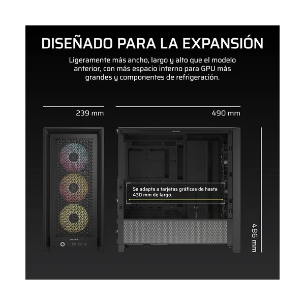 GABINETE CORSAIR 4000D RS ARGB BLACK_9